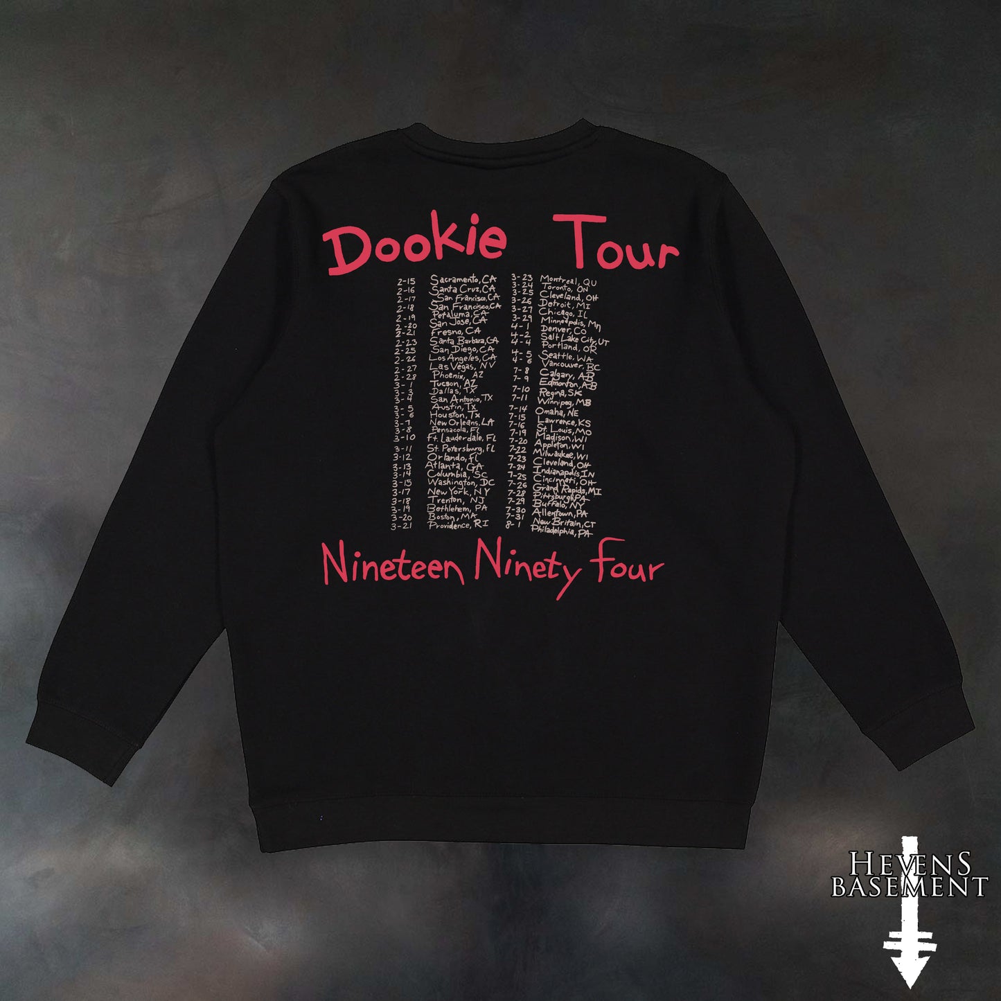 Dookie 1994 Tour Black Sweater Limited to 25 Total