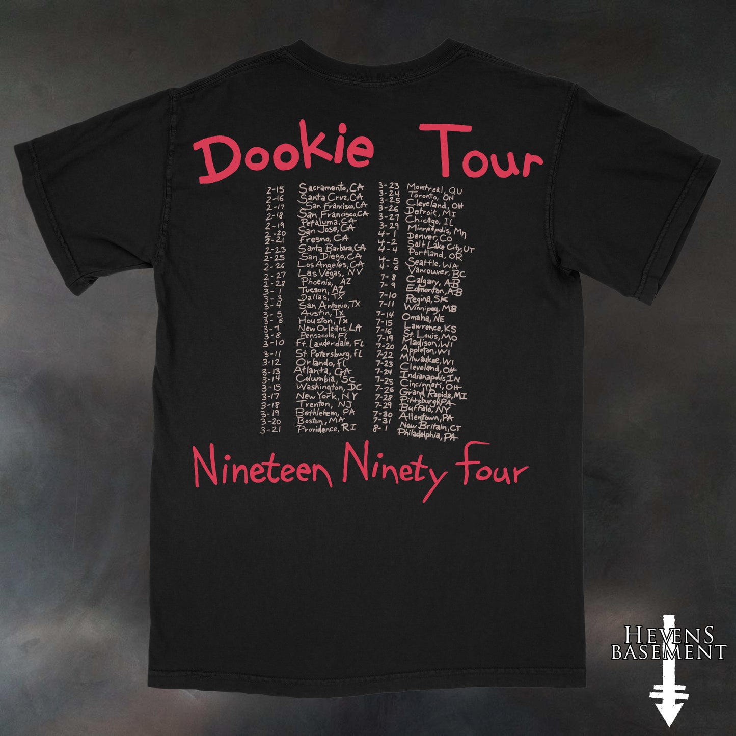 Dookie 1994 Tour T-Shirt - Pre-Order