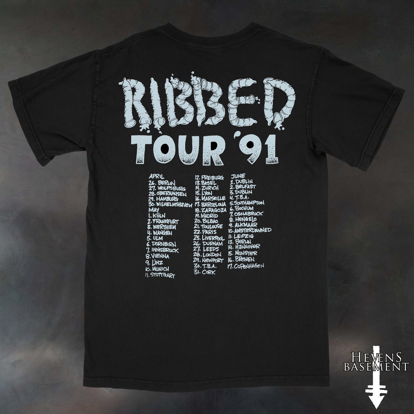 Nofx Ribbed Tour 1991 T-Shirt - Pre-Order