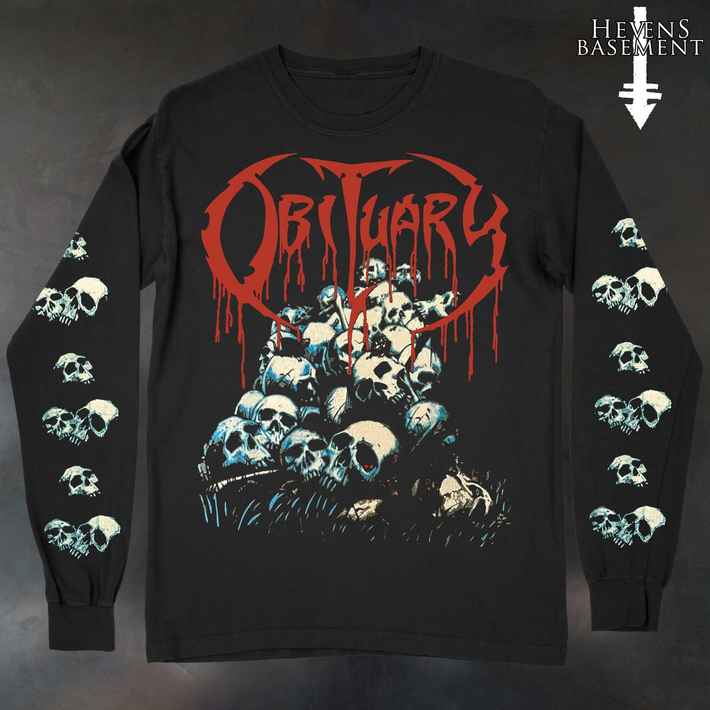 Obituary Pile Of Skulls 1991 Long Sleeve LIMITED TO 50