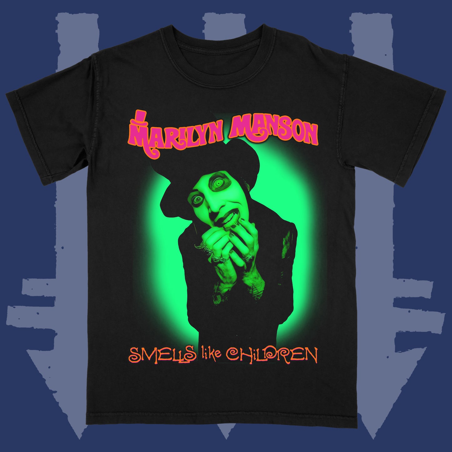 Manson Smells Like Children 1995 Black T-Shirt