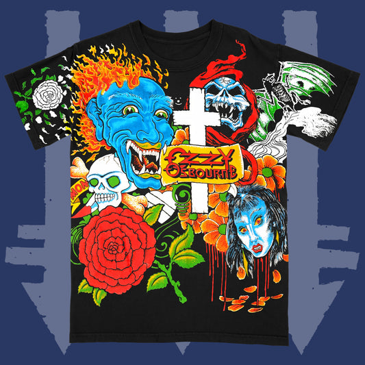 Ozzy Tattoo 1992 AOP Vintage Wash T-Shirt